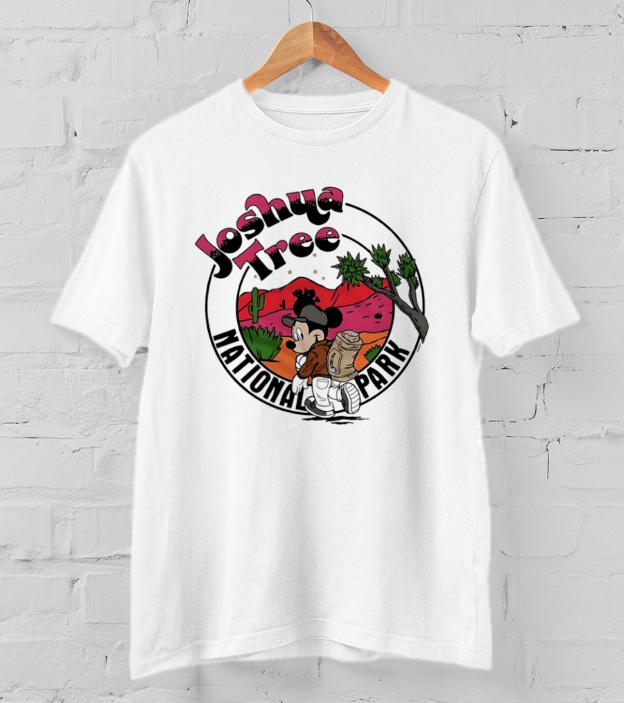 Mickey Mouse Hiking Adventure Joshua Tree National Park T-Shirt