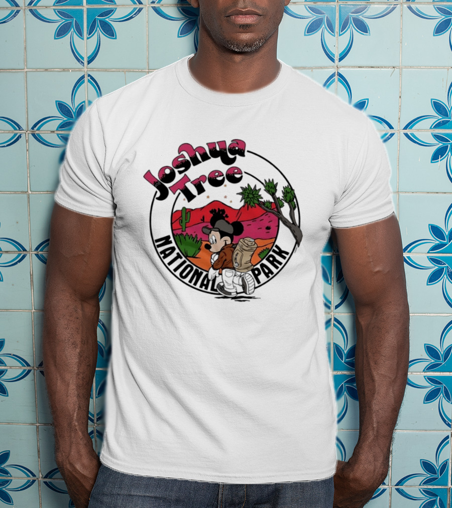 Mickey Mouse Hiking Adventure Joshua Tree National Park T-Shirt