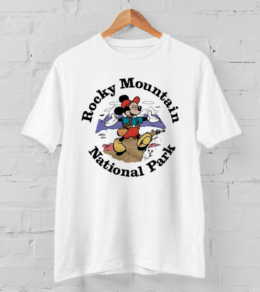 Mickey Mouse Hiking Adventure Rocky Mountain National Park T-Shirt