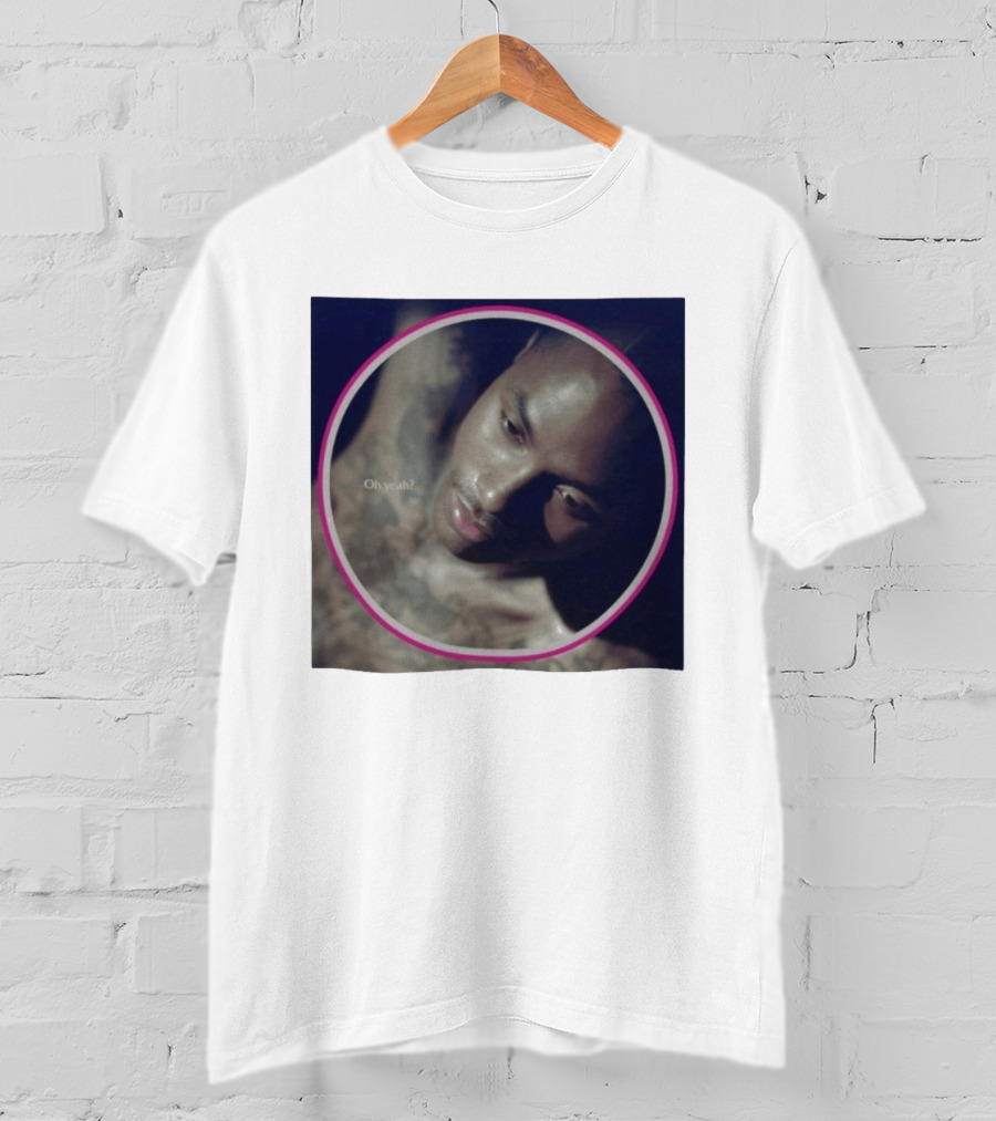 Oh Yeah Steve Lacy Musician Portrait Pink Circle Frame T-Shirt