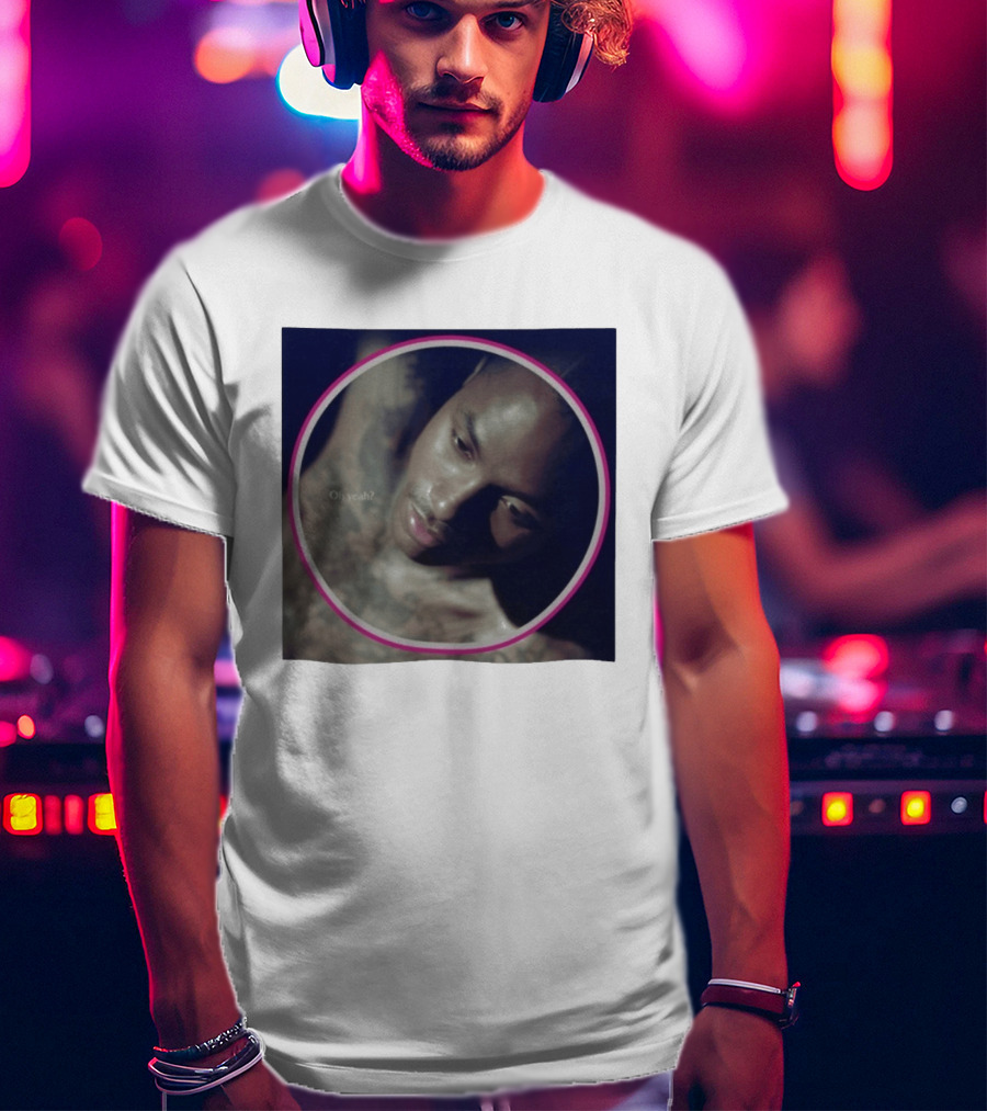 Oh Yeah Steve Lacy Musician Portrait Pink Circle Frame T-Shirt