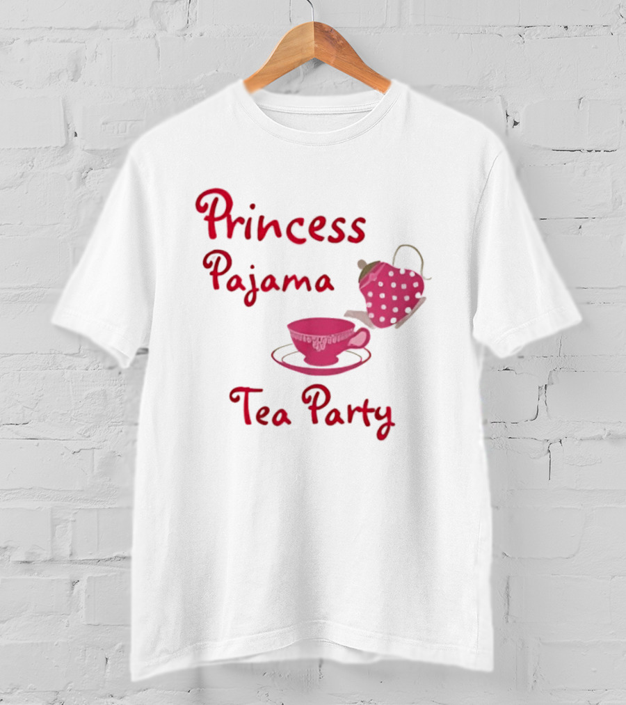 Princess Pajama Tea Party Pink Tea Set T-Shirt