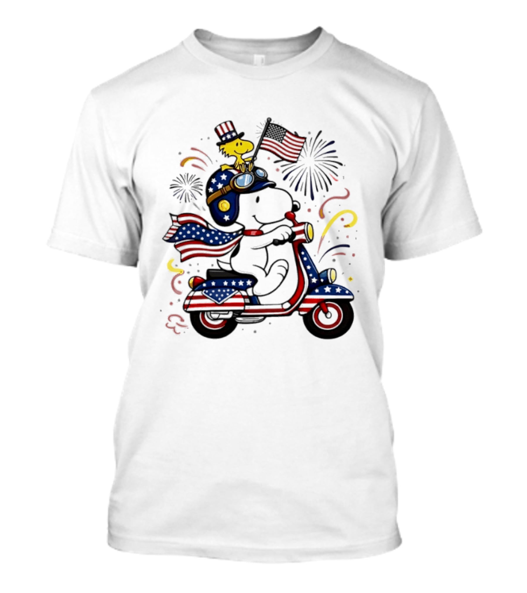 Snoopy Woodstock 250th Anniversary USA Patriotic Peanuts Celebration T-Shirt
