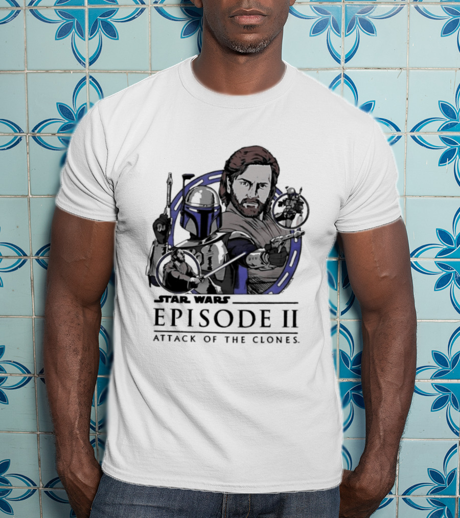 Star Wars Episode II Attack Of The Clones Kamino Battle Scene T-Shirt