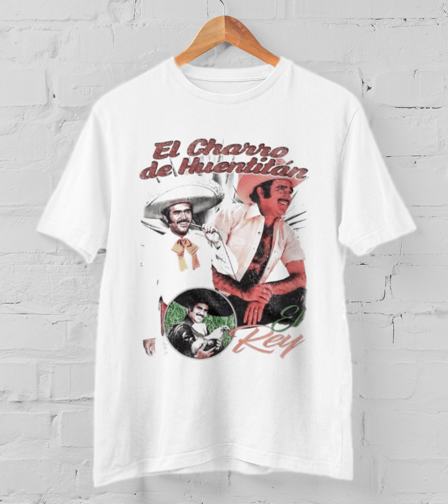 Vicente Fernandez El Charro De Huentitan El Rey Iconic Ranchera Style Mexican Music Legend T-Shirt