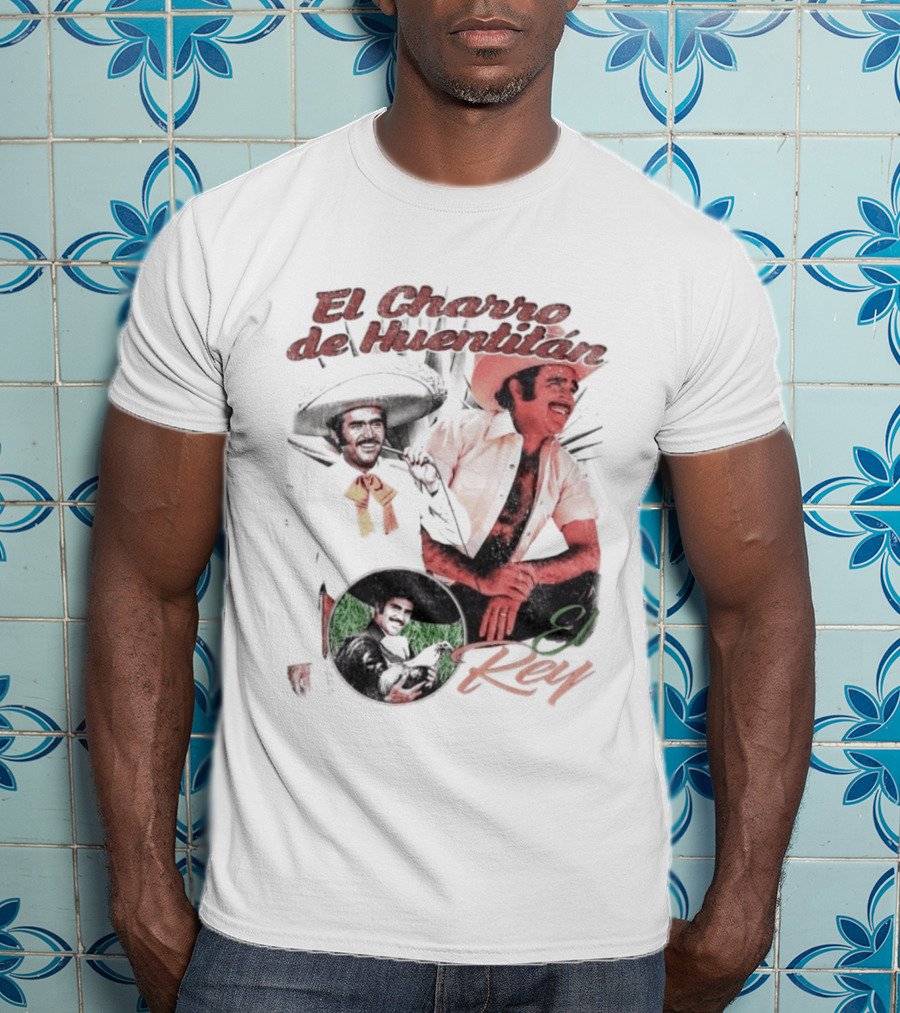Vicente Fernandez El Charro De Huentitan El Rey Iconic Ranchera Style Mexican Music Legend T-Shirt