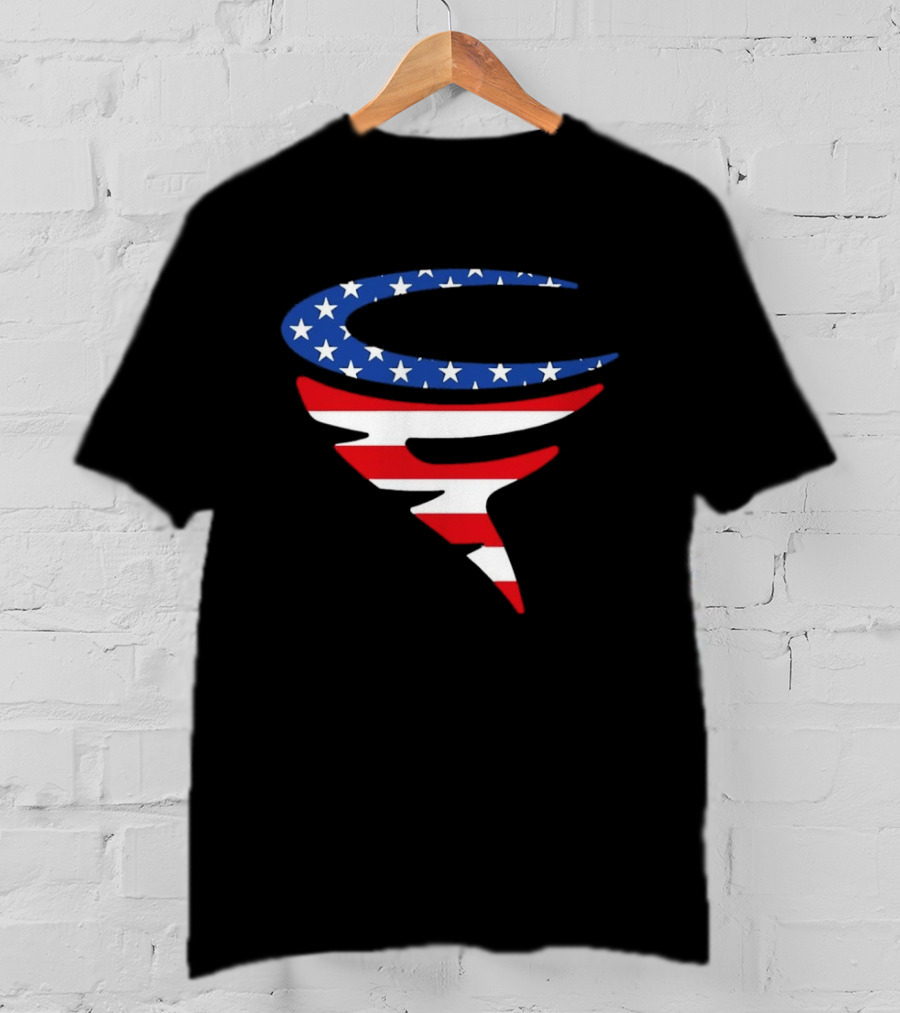 American Flag Stars Stripes Football Team Spirit T-Shirt