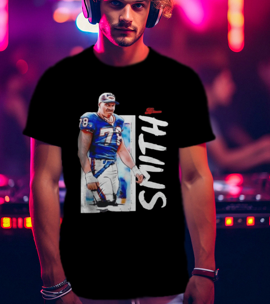 Buffalo Bills Bruce Smith 78 Sack Man NFL Legends T-Shirt