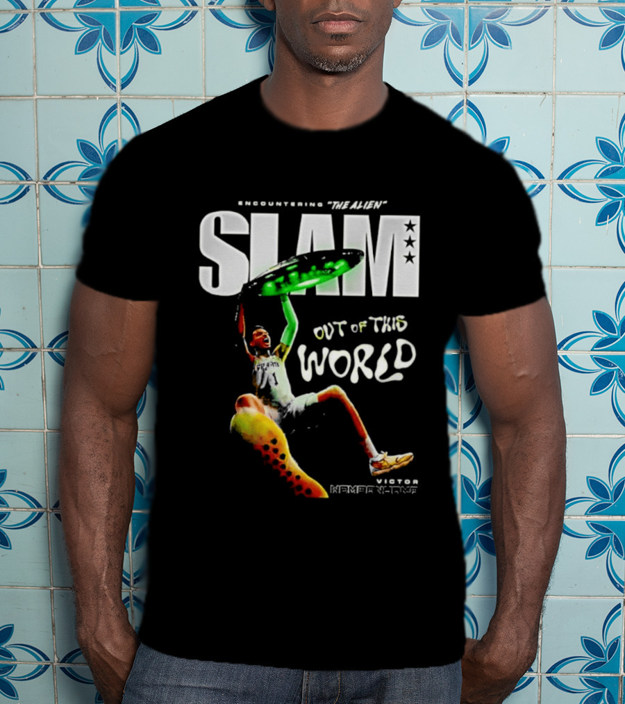 Encountering The Alien Slam Out Of This World Victor Wembanyama T-Shirt