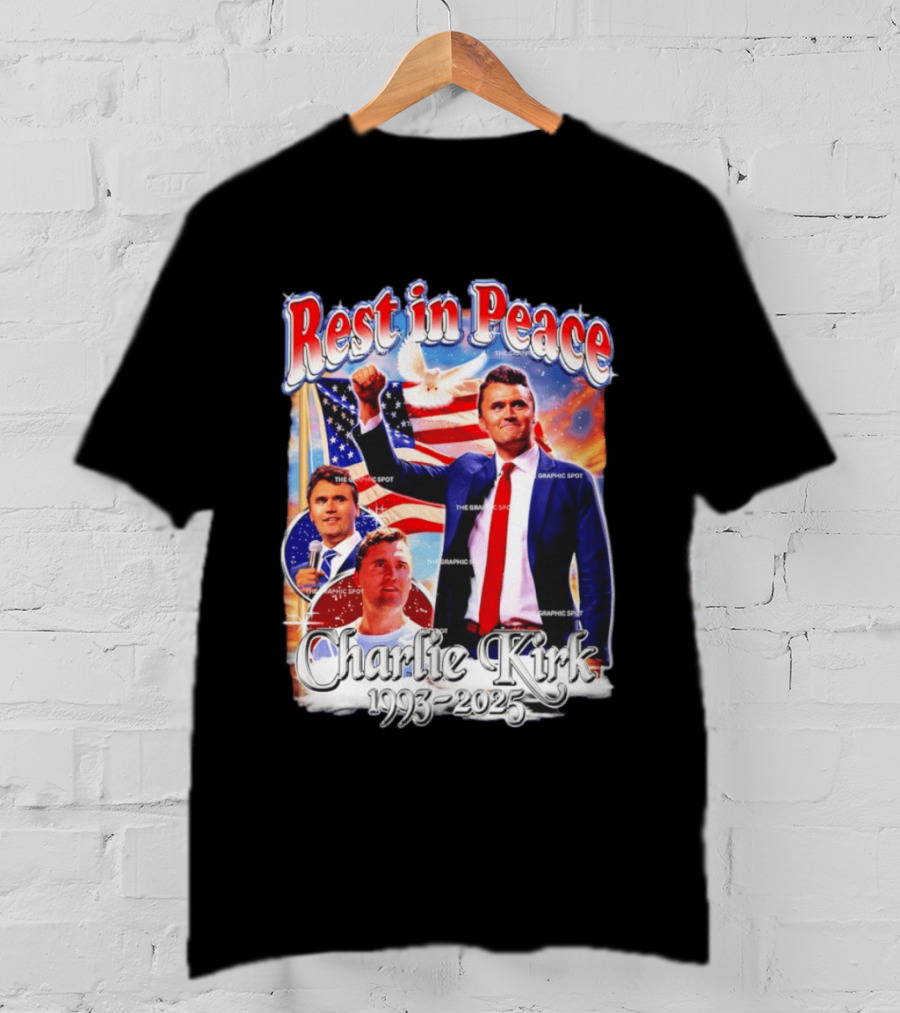 RIP Charlie Kirk Rest In Peace Memorial 1993 2025 T-Shirt