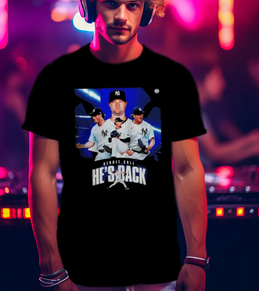 Gerrit Cole He's Back Yankees Pitcher Action T-Shirt