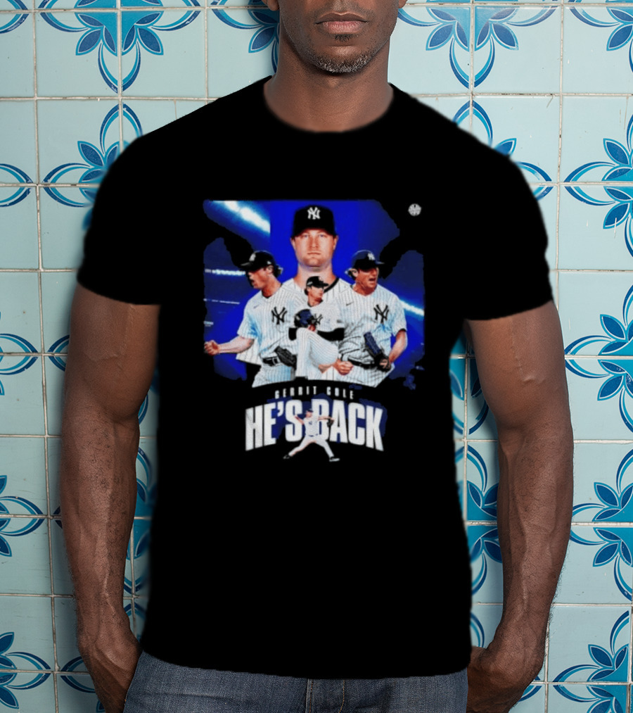 Gerrit Cole He's Back Yankees Pitcher Action T-Shirt
