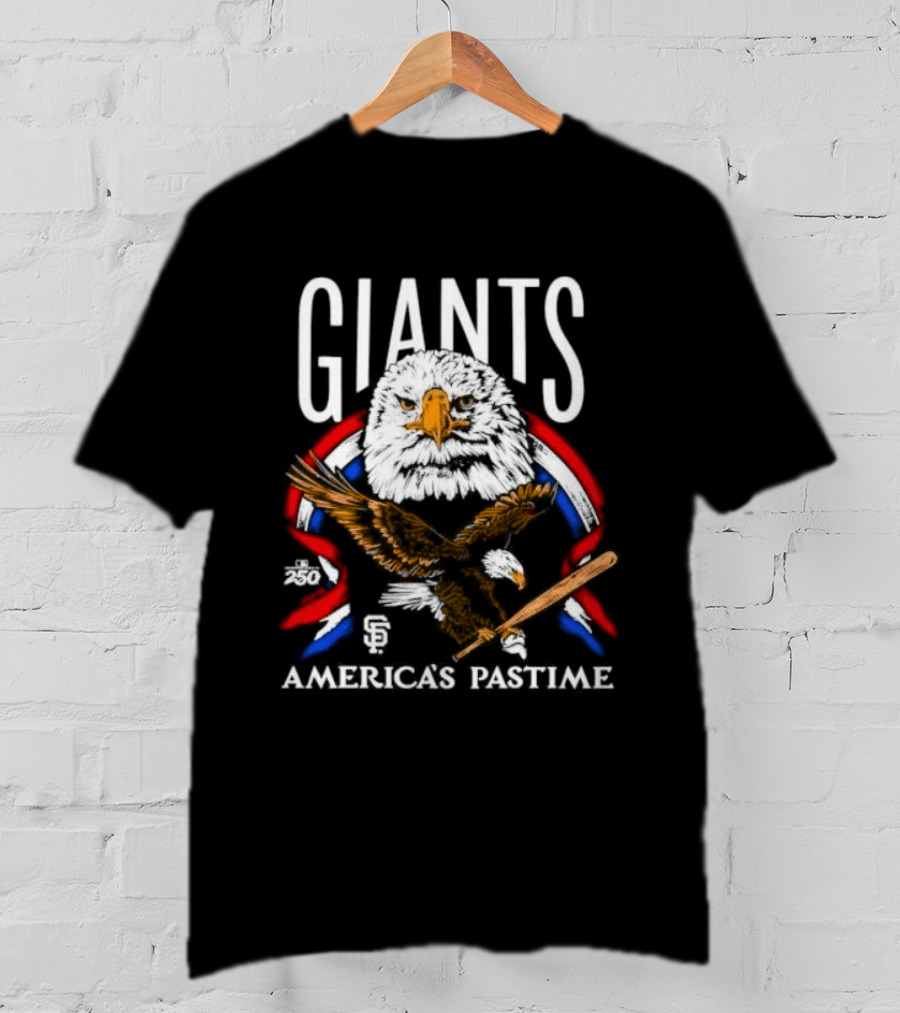 San Francisco Giants America's Pastime Eagle 250th Celebration T-Shirt