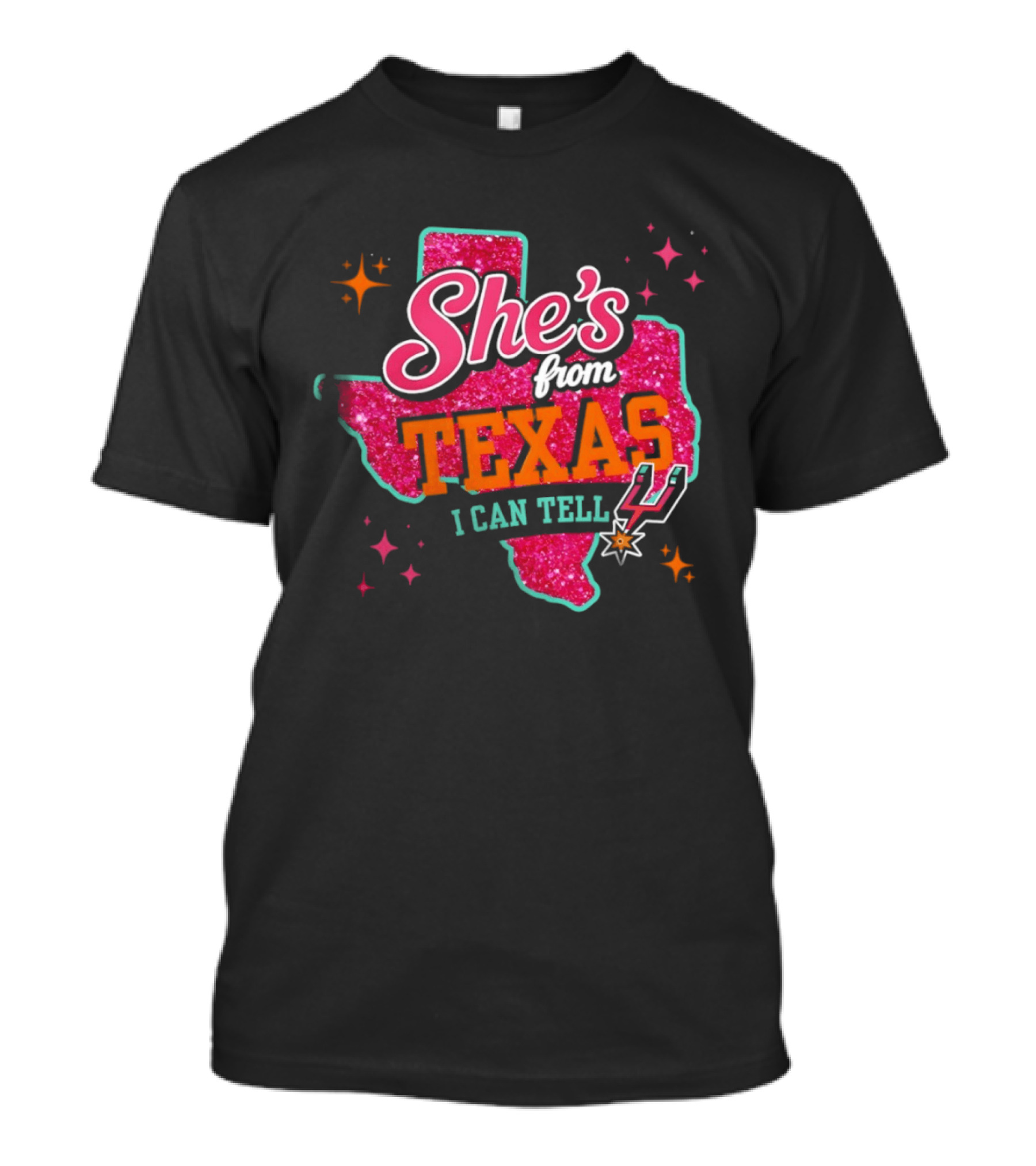 She's From Texas I Can Tell San Antonio Spurs Basketball NBA T-Shirt