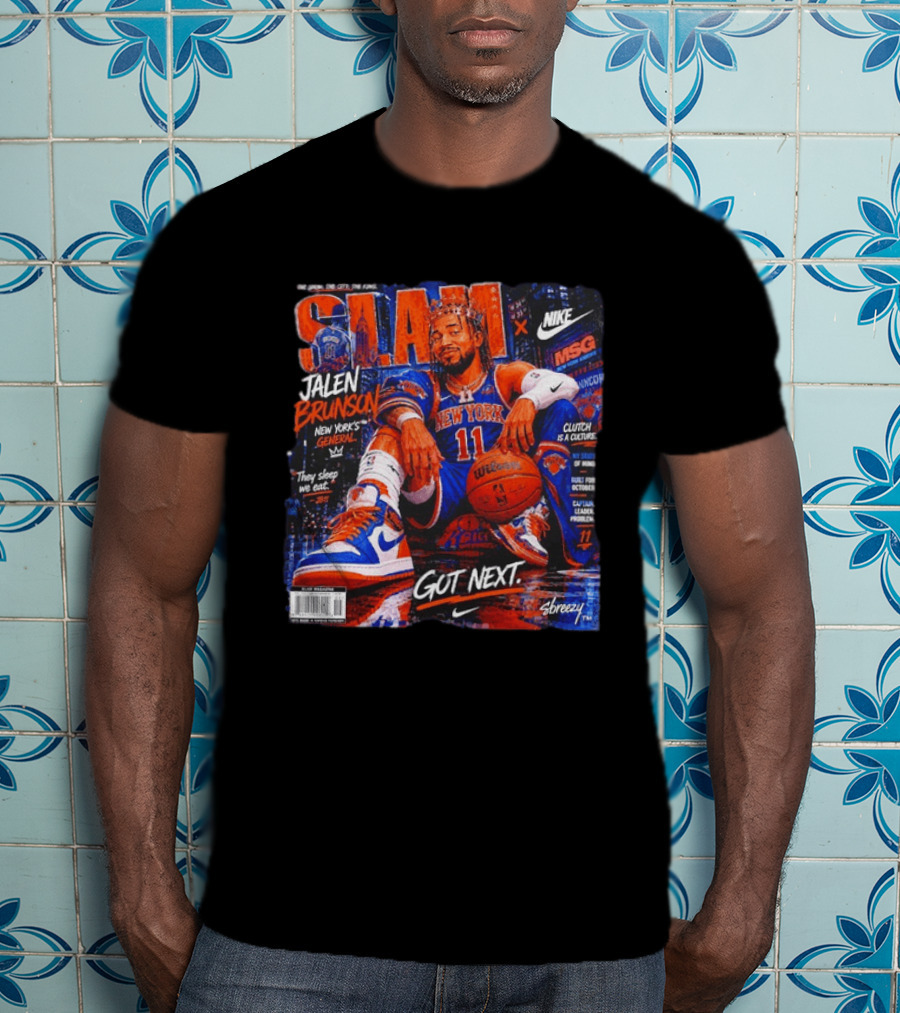 SLAM Jalen Brunson New York Knicks Nike X MSG Got Next T-Shirt