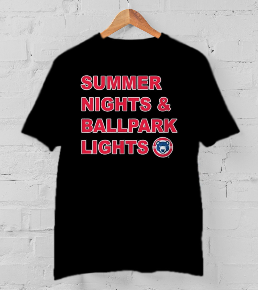 Summer Nights Ballpark Lights South Bend Cubs T-Shirt