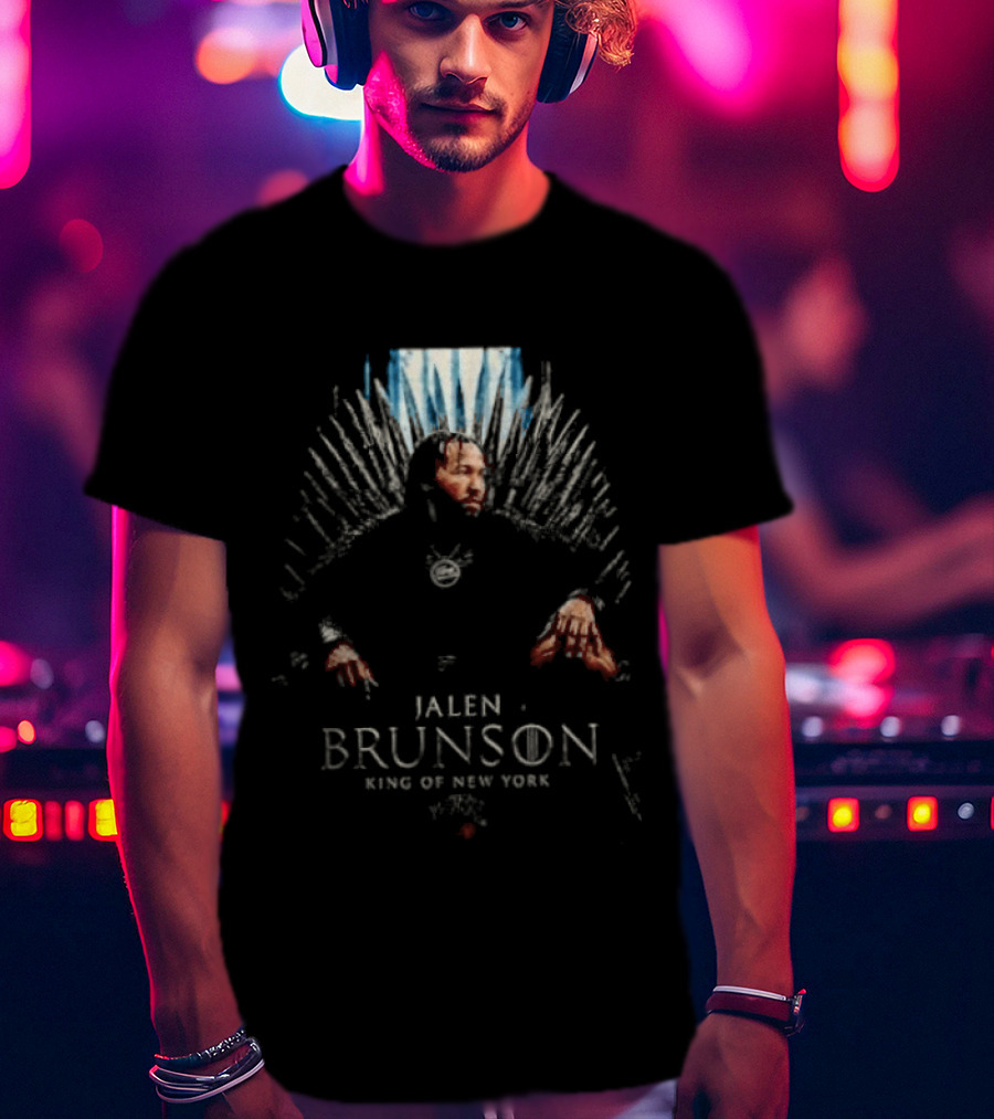 Jalen Brunson Game Of Thrones King Of New York Knicks Throne Concept T-Shirt