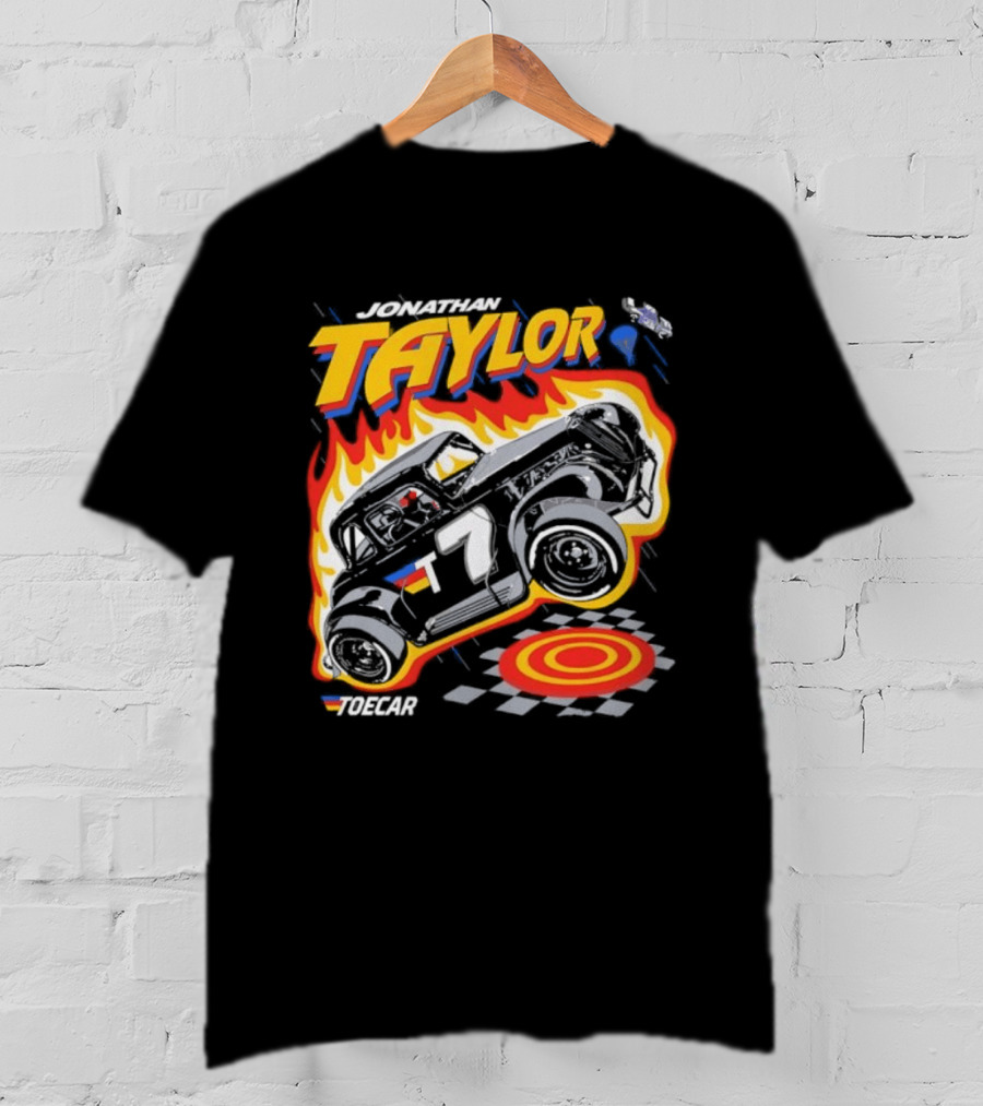 Jonathan Taylor Legend Modified Race Car Flames T-Shirt