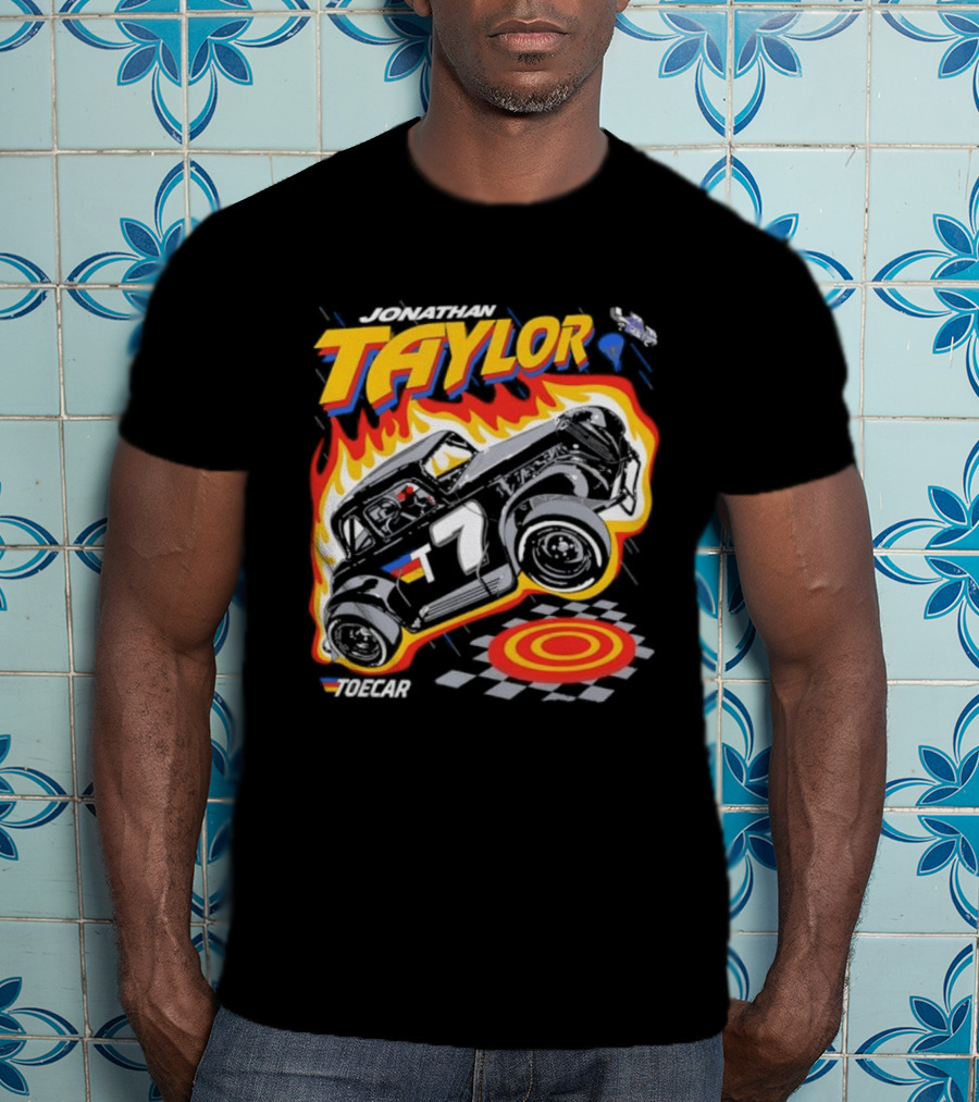 Jonathan Taylor Legend Modified Race Car Flames T-Shirt