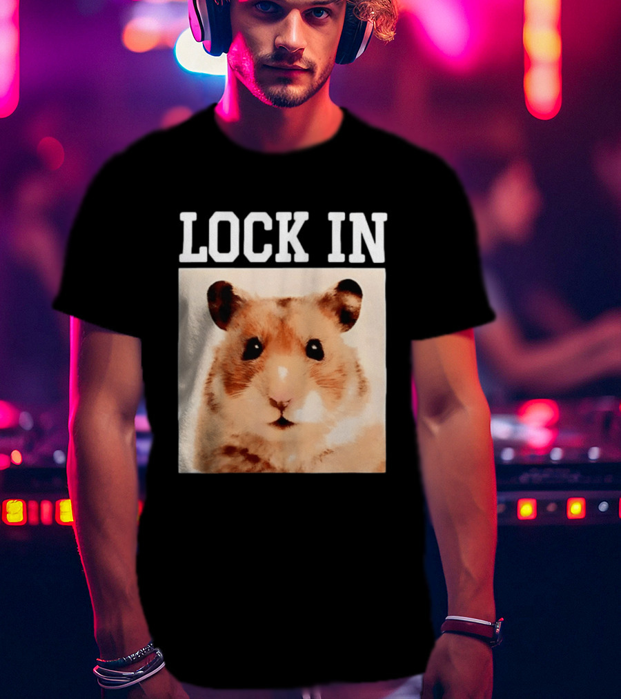 LOCK IN Hamster Cute Adorable Pet Animal T-Shirt