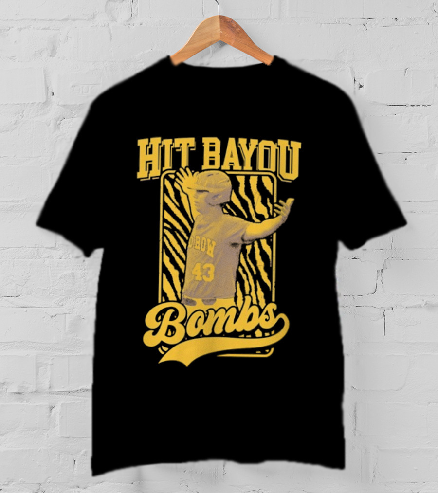 LSU Baseball Hit Bayou Bombs 43 Player T-Shirt