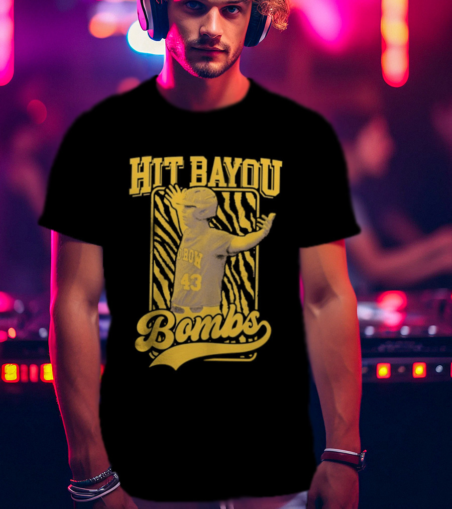LSU Baseball Hit Bayou Bombs 43 Player T-Shirt