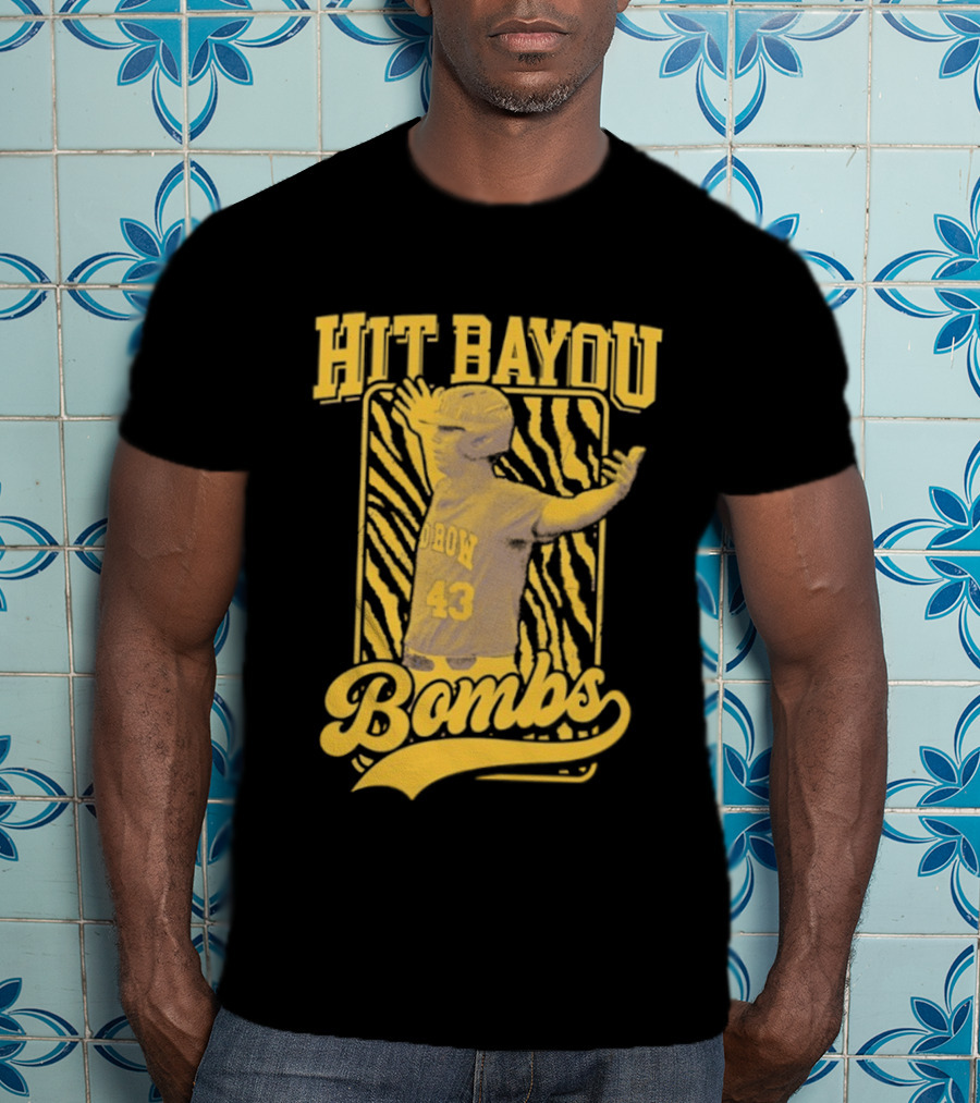 LSU Baseball Hit Bayou Bombs 43 Player T-Shirt