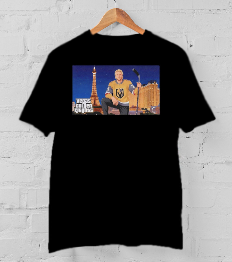 Vegas Golden Knights William Karlsson Hockey Vegas Skyline T-Shirt