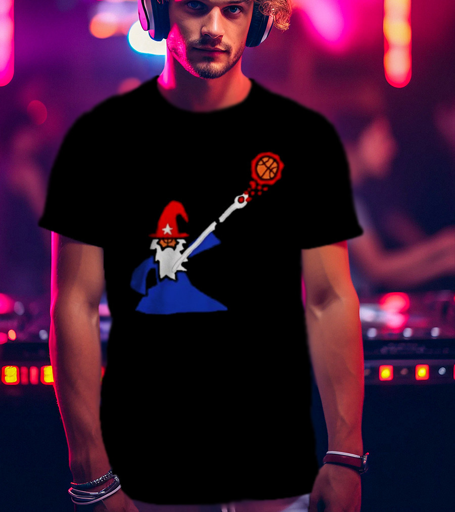 Washington Wizards NBA Basketball Player Wizard Hat Star Basketball T-Shirt