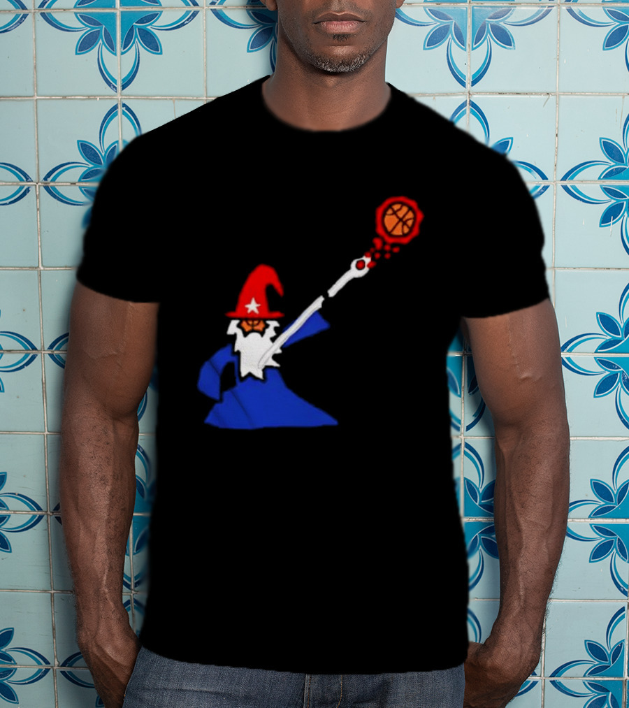 Washington Wizards NBA Basketball Player Wizard Hat Star Basketball T-Shirt