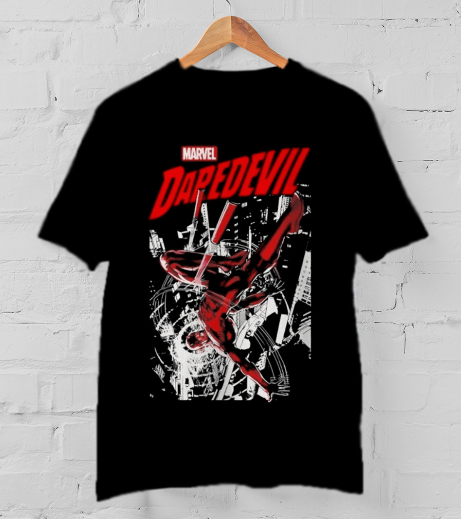 Marvel Daredevil Dynamic Acrobatics Comic Burst T-Shirt