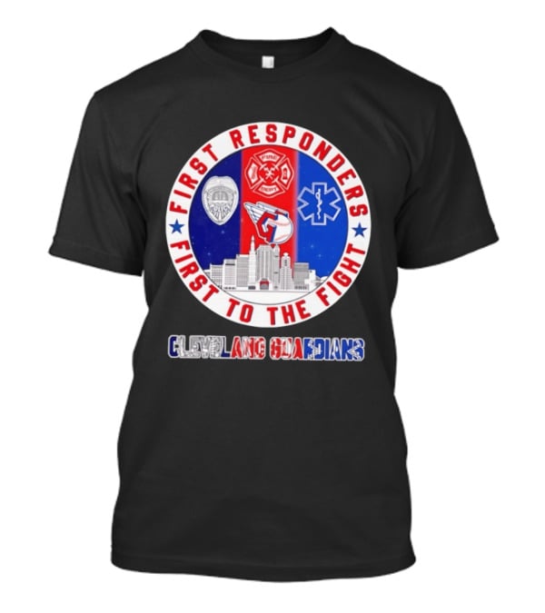 Cleveland Guardians First Responders First To The Fight Police Fire Medical Cityscape T-Shirt