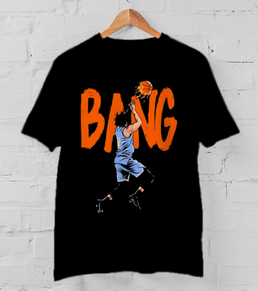 Jalen Brunson New York Knicks Bang Bang Basketball Action T-Shirt