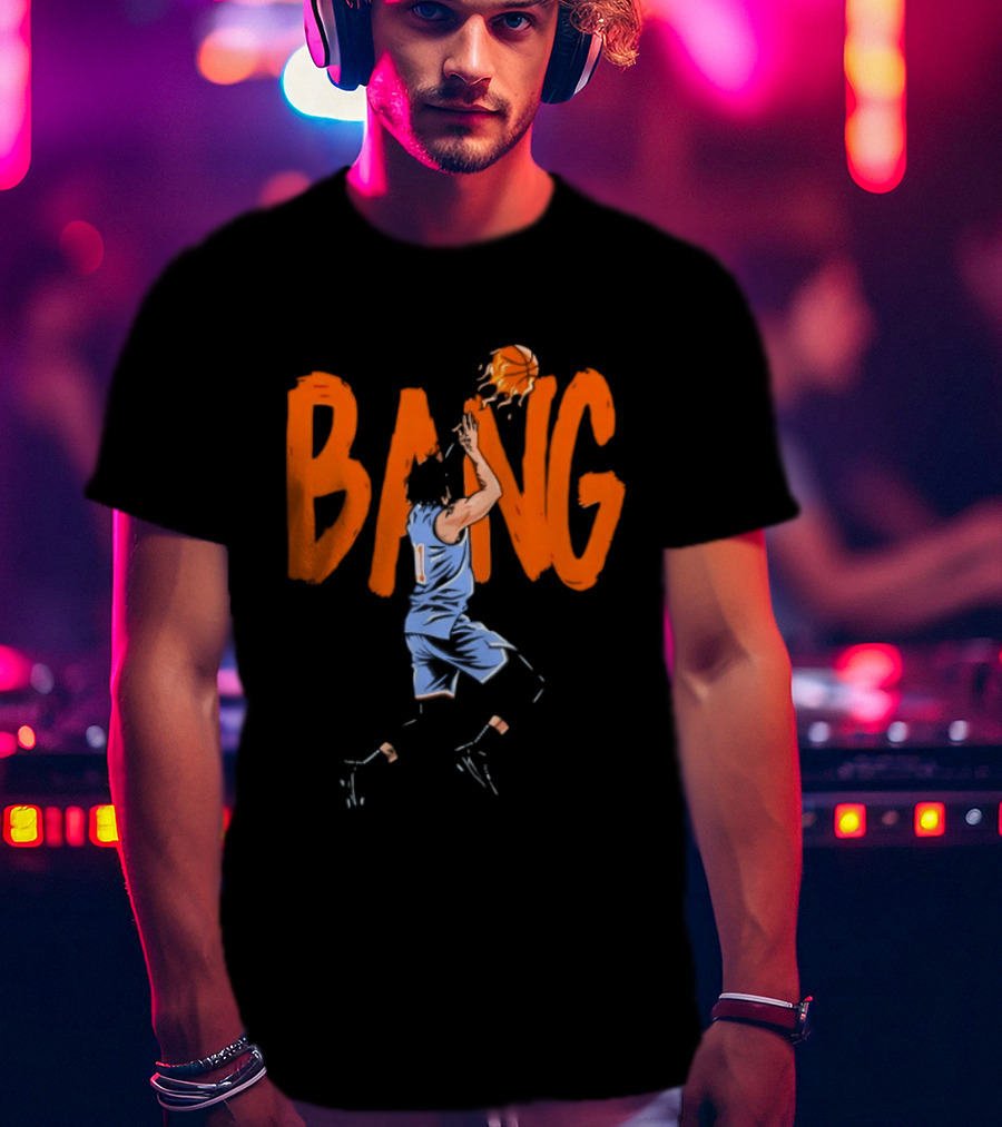 Jalen Brunson New York Knicks Bang Bang Basketball Action T-Shirt
