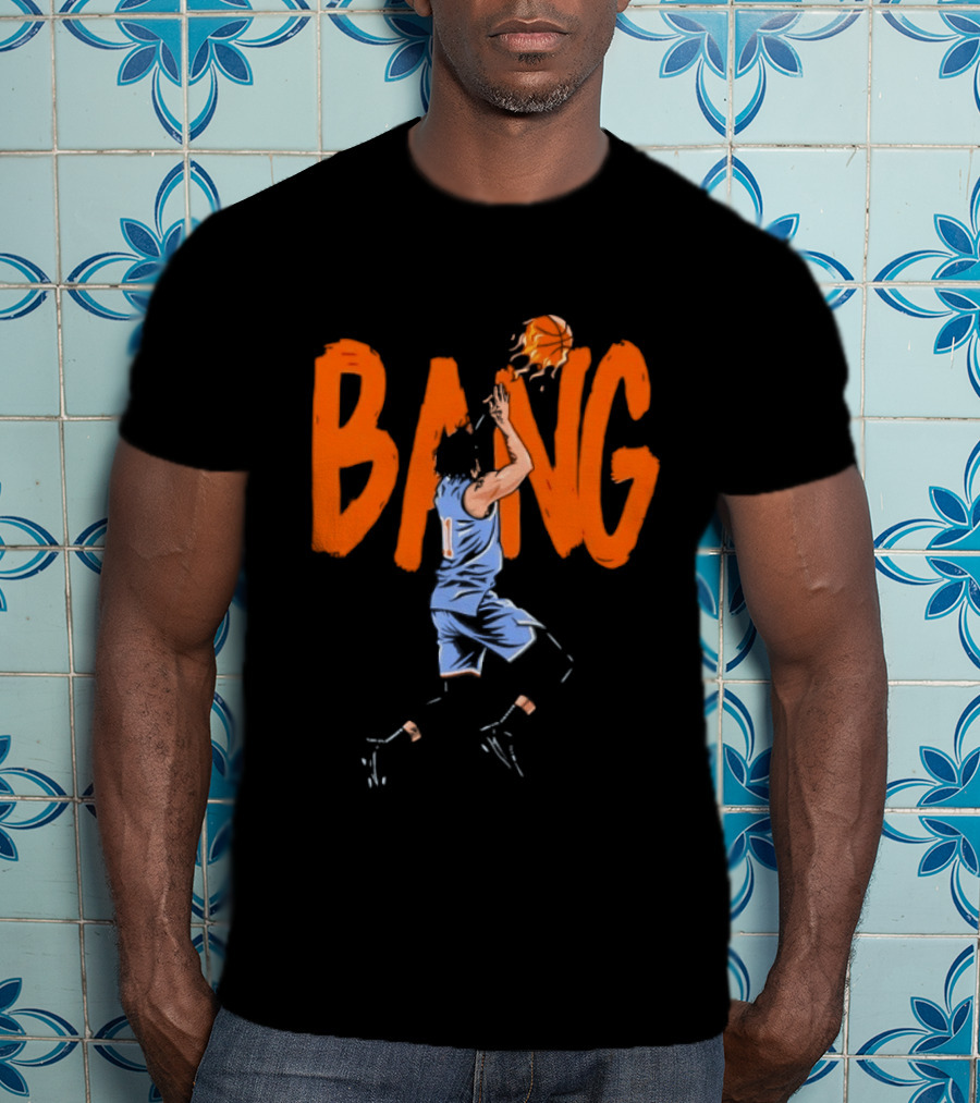 Jalen Brunson New York Knicks Bang Bang Basketball Action T-Shirt