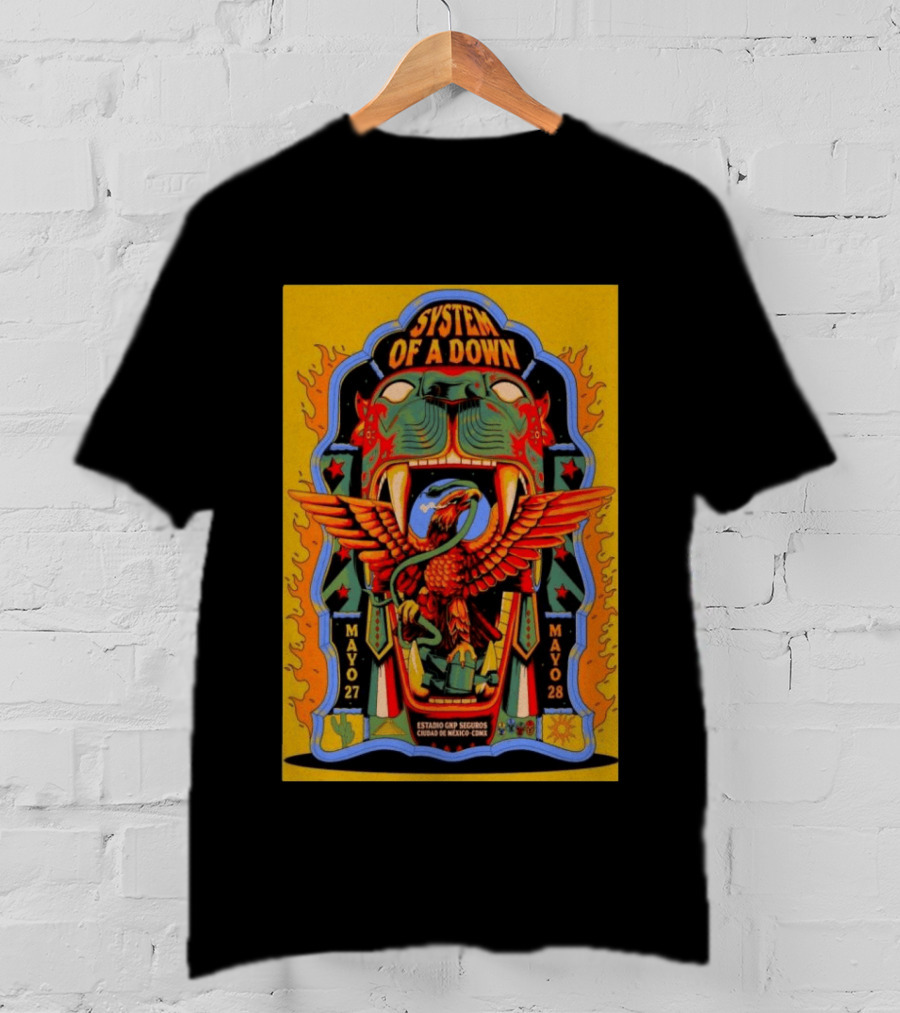 System Of A Down Mexico City Estadio GNP Seguros May 27 28 2026 T-Shirt