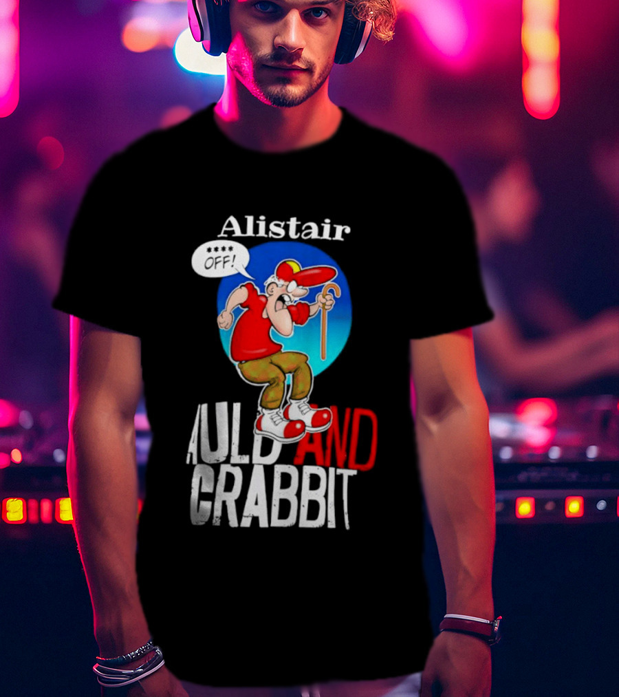 Alistair Auld And Crabbit Red Hat Cartoon Character With Cane T-Shirt