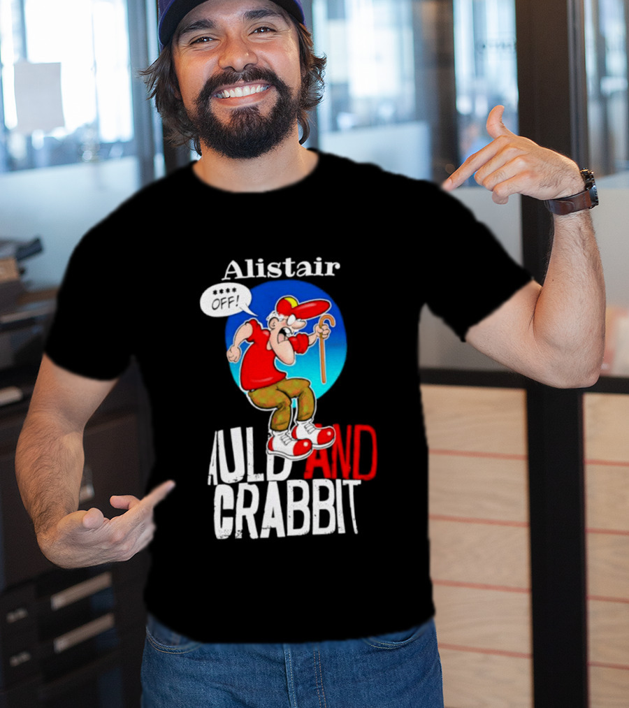 Alistair Auld And Crabbit Red Hat Cartoon Character With Cane T-Shirt