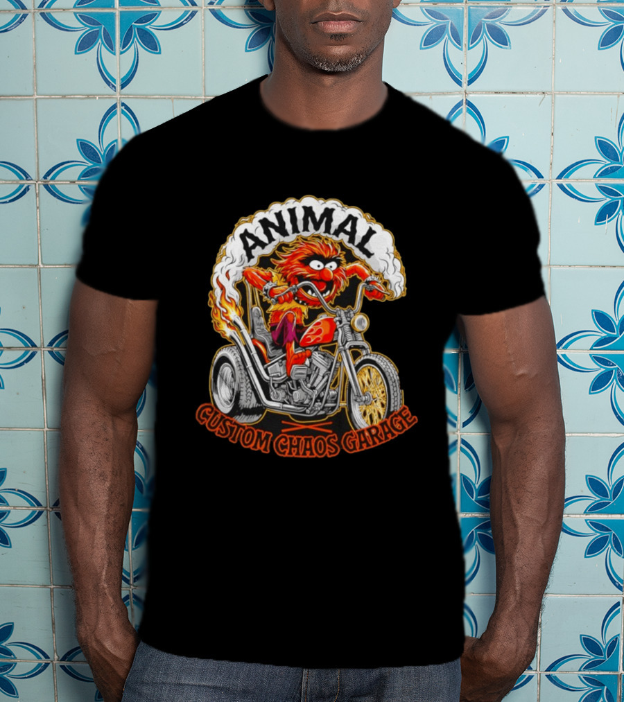 Animal Custom Chaos Garage Bikers Muppe T-Shirt