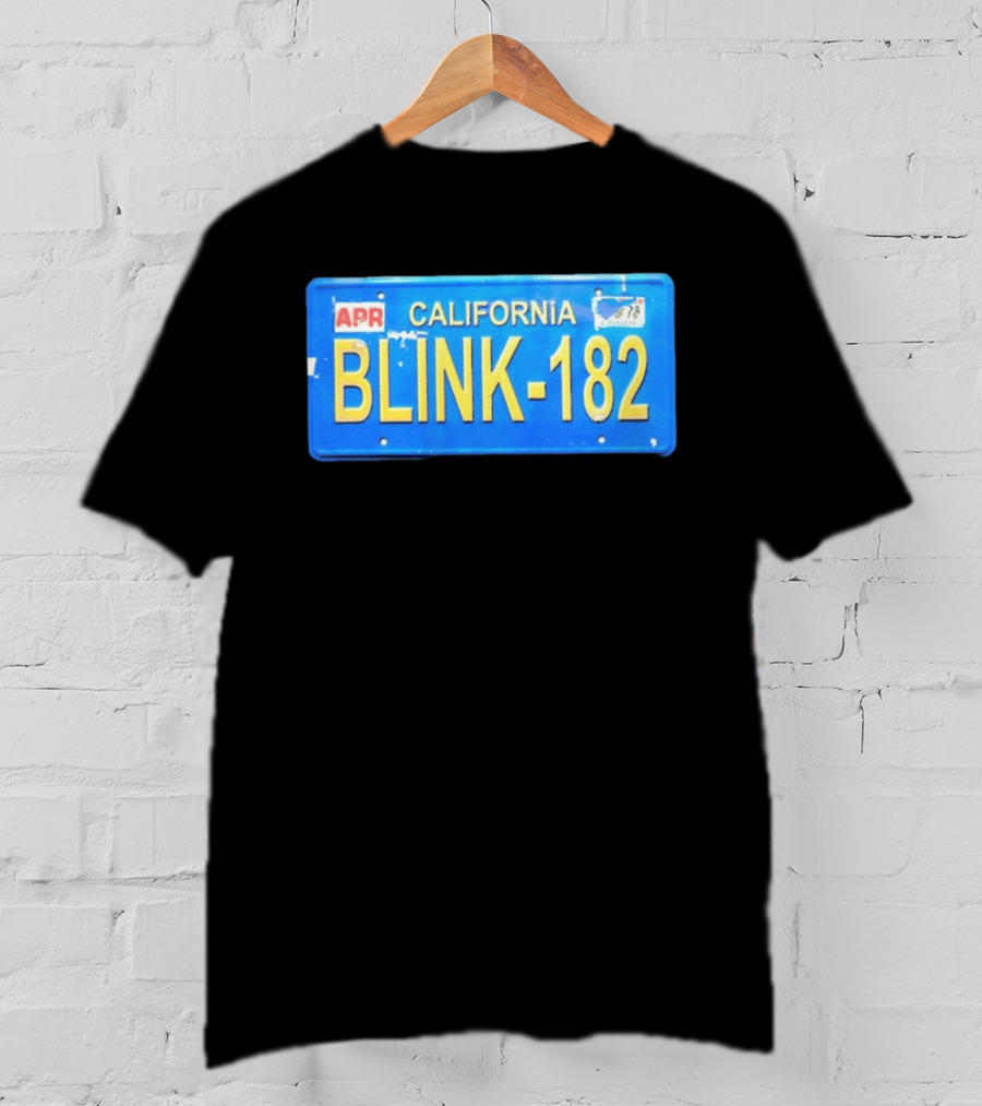 California Blink 182 License Plate APR Expired Tag T-Shirt