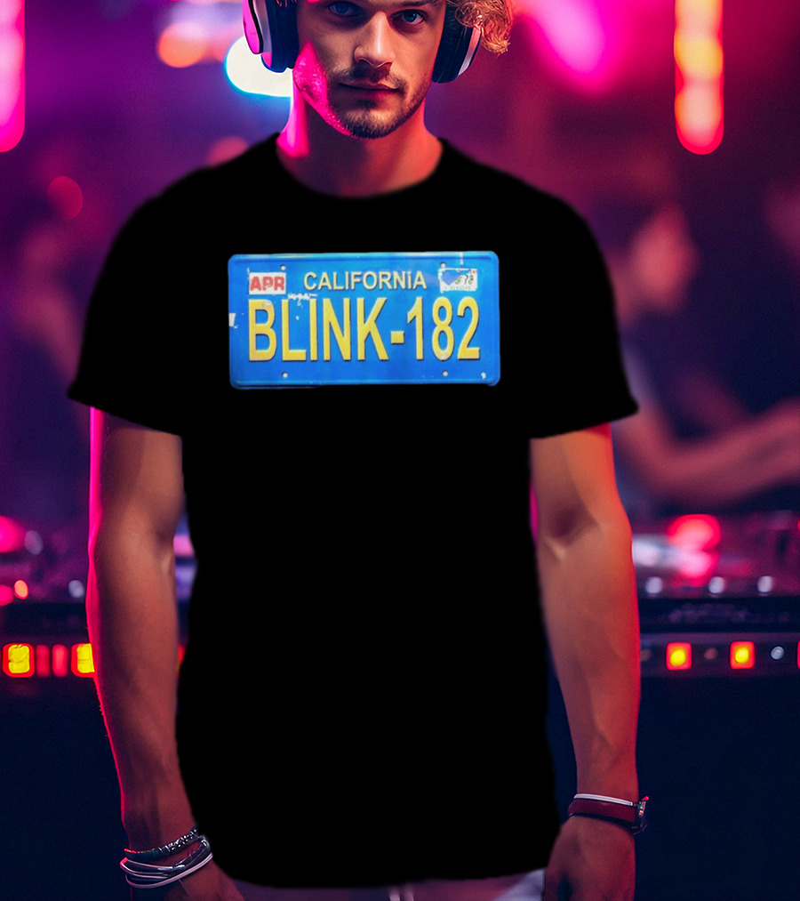 California Blink 182 License Plate APR Expired Tag T-Shirt