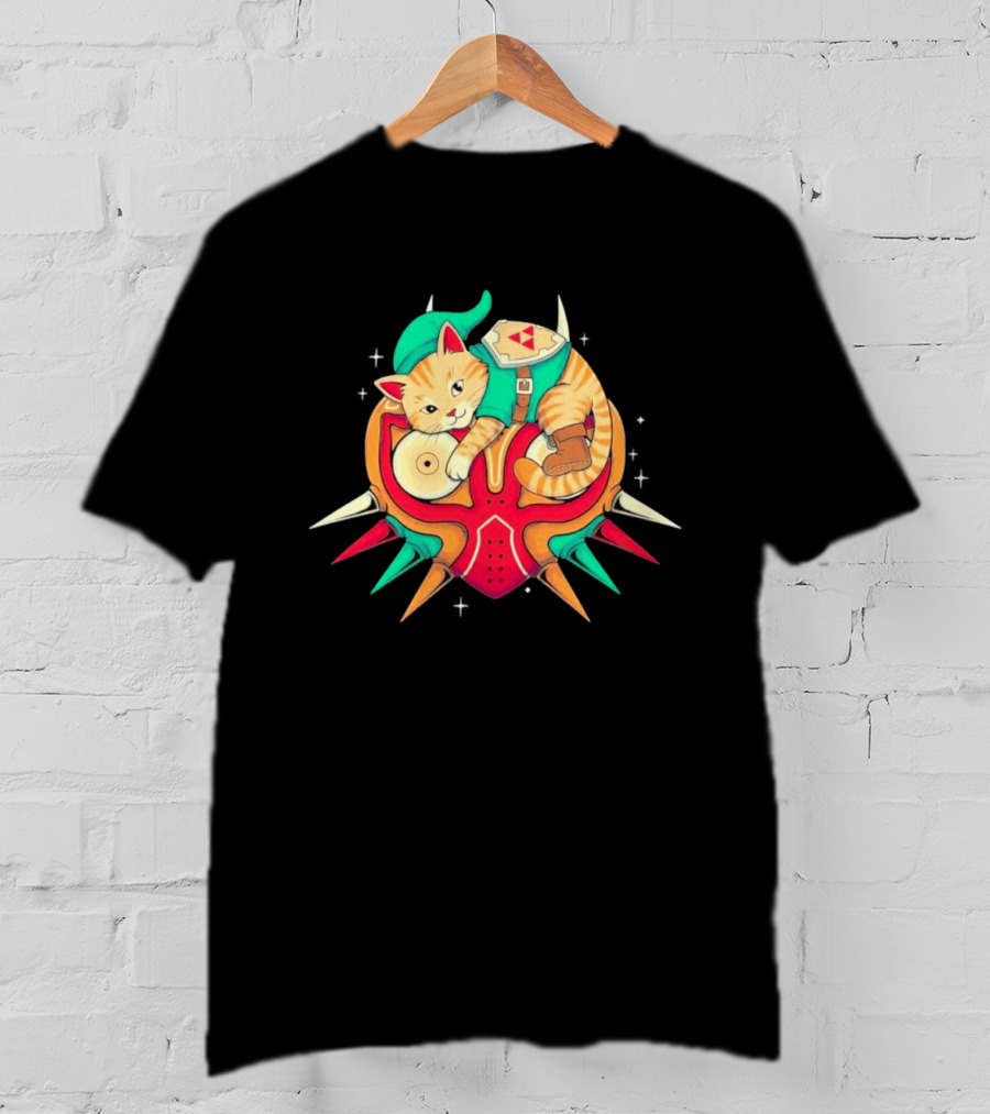 Legend Of Zelda Cat Link Majora's Mask Video Game T-Shirt