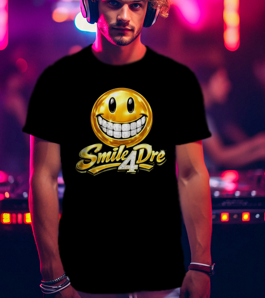 Gold Diamond Grillz Smiley Face Smile4Dre T-Shirt