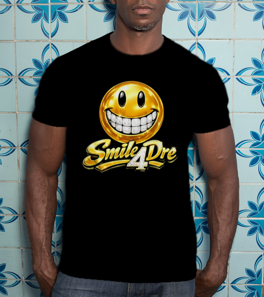 Gold Diamond Grillz Smiley Face Smile4Dre T-Shirt
