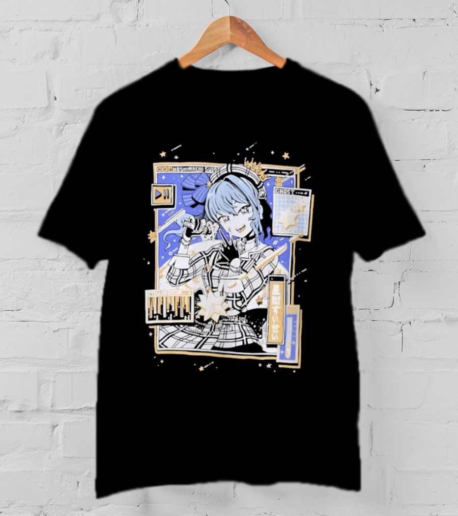 Hoshimachi Suisei GHOST Stellarstill VTuber Idol Celestial Starry Night Aesthetic T-Shirt