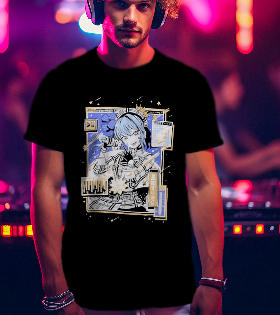 Hoshimachi Suisei GHOST Stellarstill VTuber Idol Celestial Starry Night Aesthetic T-Shirt