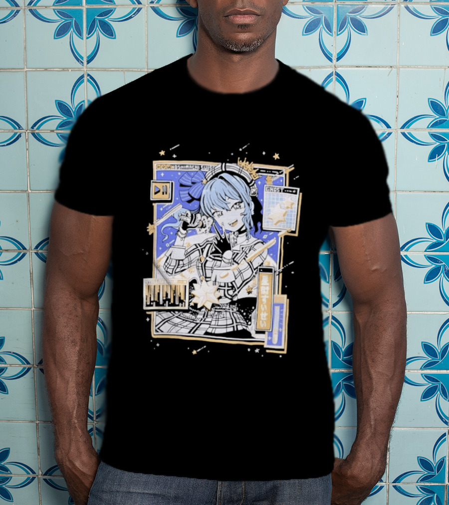 Hoshimachi Suisei GHOST Stellarstill VTuber Idol Celestial Starry Night Aesthetic T-Shirt