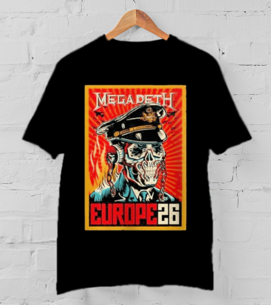 Megadeth Europe 26 Commander Vic Tour T-Shirt
