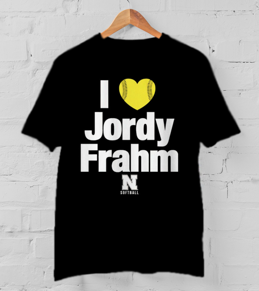 I Heart Jordy Frahm Nebraska Cornhuskers Softball T-Shirt