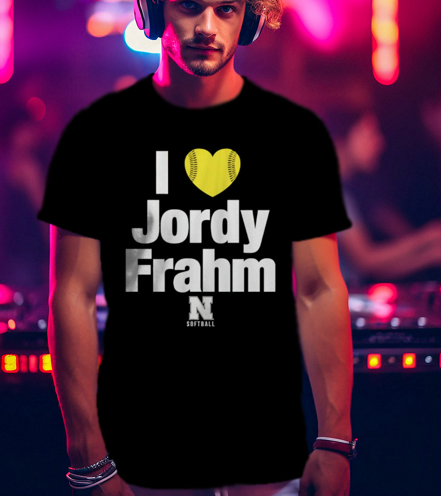 I Heart Jordy Frahm Nebraska Cornhuskers Softball T-Shirt